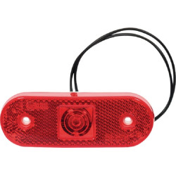 Žymeklis LED, stačiakampis, 12/24V, raudonas, užsukamas, 113x63mm, Waś 14006905330