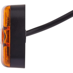 Žymeklis LED, stačiakampis, 12V, gintaras, užsukamas, 2 šviesos diodai, Hella 2PS345600001