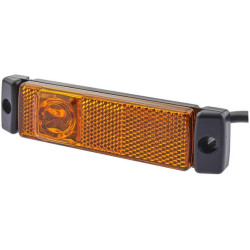 Šviesos diodas, 1,20 W, stačiakampis, 24 V, geltonas, užsukamas, 130x32 mm, greitoji nuoroda, 1 LED, Hella 2PS008645611