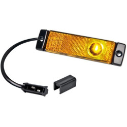 Šviesos diodas, 1,20 W, stačiakampis, 24 V, geltonas, užsukamas, 130x32 mm, greitoji nuoroda, 1 LED, Hella 2PS008645611