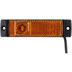 Šviesos diodas, 1,20 W, stačiakampis, 24 V, geltonas, užsukamas, 100x32 mm, 1 LED, Hella 2PS008645001