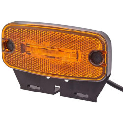 Šviesos diodas, 0,70 W, stačiakampis, 12 V, gintaro spalvos, užsukamas, 2 šviesos diodai, Hella 2PS345600061