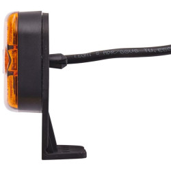 Žymeklis LED, stačiakampis, 24 V, gintaras, užsukamas, 2 šviesos diodai, Hella 2PS345600071