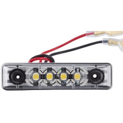 Žymeklis LED, stačiakampis, 24 V, baltas, užsukamas, 65x11x16 mm, 4 šviesos diodai, Hella ValueFit 2PG357010121