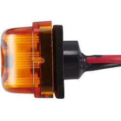 Žymeklio šviesos diodas, stačiakampis, 12 V, gintaro spalvos, užsukamas, 65x11x16 mm, 4 šviesos diodai, Hella ValueFit 2PS357010