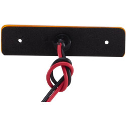 Žymeklio šviesos diodas, stačiakampis, 12 V, gintaro spalvos, užsukamas, 65x11x16 mm, 4 šviesos diodai, Hella ValueFit 2PS357010