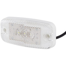 Šviesos diodas, stačiakampis, 9/36 V, baltas, užsukamas, 111x20x51 mm, 3 šviesos diodai, Hella ValueFit 2PG357008031