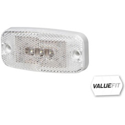 Šviesos diodas, stačiakampis, 9/36 V, baltas, užsukamas, 111x20x51 mm, 3 šviesos diodai, Hella ValueFit 2PG357008031