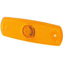 Žymeklis 3W, stačiakampis, 24V, gintarinis, korpusas: geltonas, užsukamas, 126x11x38mm, Hella 2PS962964012