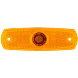 Žymeklis 3W, stačiakampis, 24V, gintarinis, korpusas: geltonas, užsukamas, 126x11x38mm, Hella 2PS962964012