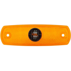 Žymeklis 3W, stačiakampis, 24V, gintarinis, korpusas: geltonas, užsukamas, 126x11x38mm, Hella 2PS962964012