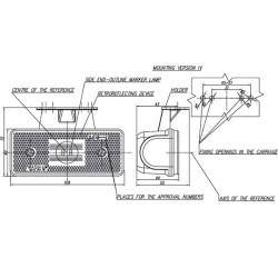 Žymeklis LED, stačiakampis, 12/24V, gintaras, užsukamas, Waś 1400690555