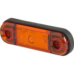 Žymeklis LED, stačiakampis, 12/24V, gintaras, užsukamas, 84x24mm, 3 šviesos diodai, Waś 1400300708