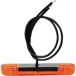 Žymeklis LED, stačiakampis, 12/24V, gintaras, užsukamas, 84x24mm, 3 šviesos diodai, Waś 1400300708