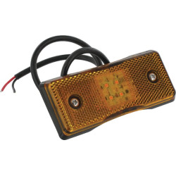 Žymeklis LED, stačiakampis, 12/24V, gintaro spalvos, užsukamas, Britax L4601LDV