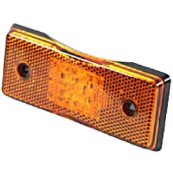 Žymeklis LED, stačiakampis, 12/24V, gintaro spalvos, užsukamas, Britax L4601LDV