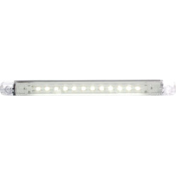Žymeklis LED, stačiakampis, 12/24V, skaidrus, užsukamas, 237x20x22mm, Waś 1400300560