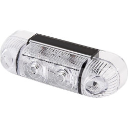 Žymeklis LED, stačiakampis, 12/24V, baltas, užsukamas, 84x24x25mm, Waś 1400690800