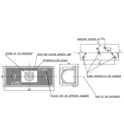Žymeklis LED, stačiakampis, 12/24V, raudonas, užsukamas, Waś 1400690553