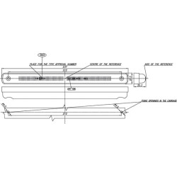 Žymeklis LED, stačiakampis, 12/24V, skaidrus, užsukamas, 246x20x22mm, Waś 1400690860