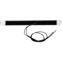 Žymeklis LED, stačiakampis, 12/24V, skaidrus, užsukamas, 246x20x40mm, Waś 14003000180