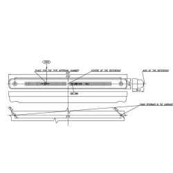 Žymeklis LED, stačiakampis, 12/24V, skaidrus, užsukamas, 246x20x40mm, Waś 14003000180