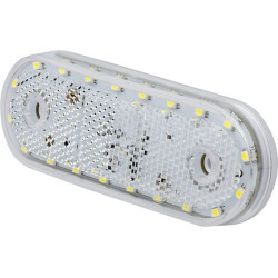 Žymeklis LED, stačiakampis, 12/24V, baltas, užsukamas, 114x25x40mm, Waś 14003000536