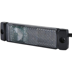 Šviesos diodas, 1,20 W, stačiakampis, 24 V, baltas, užsukamas, 130x32 mm, greitoji nuoroda, 1 LED, Hella 2PG008645631