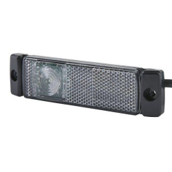 Šviesos diodas, 1,20 W, stačiakampis, 24 V, baltas, užsukamas, 130x32 mm, greitoji nuoroda, 1 LED, Hella 2PG008645631