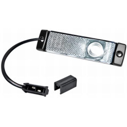 Šviesos diodas, 1,20 W, stačiakampis, 24 V, baltas, užsukamas, 130x32 mm, greitoji nuoroda, 1 LED, Hella 2PG008645631