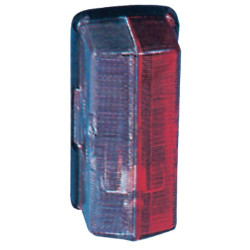 Stačiakampio formos žymeklio lemputė, 12/24V, raudona/balta, užsukamas, 92x37x43mm, Jokon 120007000