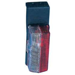 Stačiakampis žymeklis, 12/24V, raudona/balta, užsukamas, 124x37x43mm, Jokon 120007020