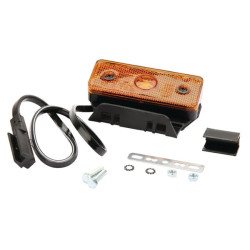 Žymeklis LED, stačiakampis, 12/24V, oranžinis, užsukamas, 104x32x40mm 6SU10432GLB50