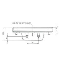 Žymeklis LED, stačiakampis, 12-24V, 105,4x45x11,8mm, Kramp LA30102