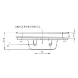 Žymeklis LED, stačiakampis, 12-24V, 105,4x45x11,8 mm, Kramp LA30108