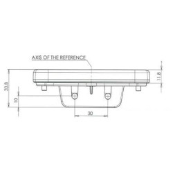 Žymeklis LED, stačiakampis, 12-24V, 105,4x45x11,8 mm, Jaeger, Kramp LA30103