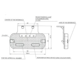 Žymeklis LED, stačiakampis, 12-24V, 105,4x45x11,8 mm, Jaeger, Kramp LA30103