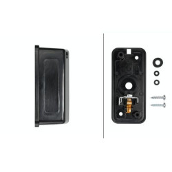 Žymeklis 4W, stačiakampis, 12/24V, baltas, užsukamas, Hella 2XS005020077