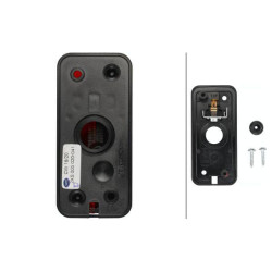 Žymeklis 4W, stačiakampis, 12/24V, raudonas, užsukamas, Hella 2XS005020081