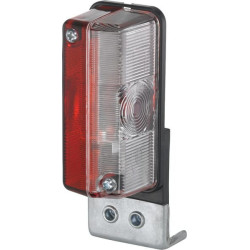 Žymeklis 4W, stačiakampis, 12/24V, raudona/balta, užsukamas, 120x37x42mm, Hella 2XS005020021