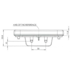 Žymeklis LED, stačiakampis, 12-24V, 105,4x45x11,8 mm, Kramp LA30104
