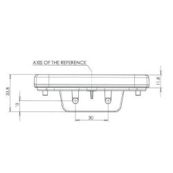 Žymeklis LED, stačiakampis, 12-24V, 105,4x45x11,8 mm, Jaeger, Kramp LA30111