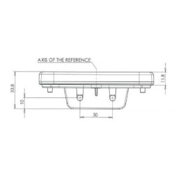 Žymeklis LED, stačiakampis, 12-24V, 105,4x45x11,8mm, Jaeger, Kramp LA30105