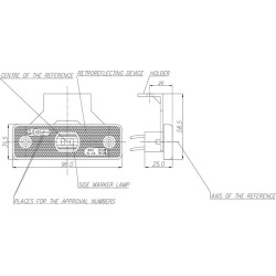 Žymeklis LED, stačiakampis, 12-24V, 98x31,5x25mm, Jaeger, Kramp LA30135
