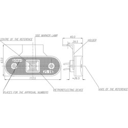 Žymeklis LED, stačiakampis, 12-24V, 113,5x40x26,5 mm, Jaeger, Kramp LA30126