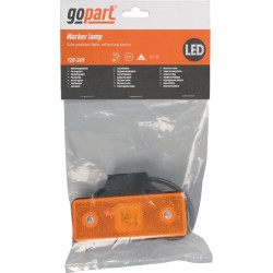 Šviesos diodas, 0,4 / 0,7 W, stačiakampis, 12/24 V, oranžinis, 112x45x17 mm, 3 šviesos diodai, gopart LA35052