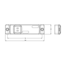 Žymeklis LED, stačiakampis, 12-24V, 130x32x20,5mm, Kramp LA30130