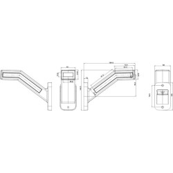 Žymeklis RH LED, 12-24V, 184,9x58x145,5 mm, Kramp LA30163
