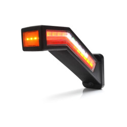 Daugiafunkcinis galinis šviesos diodas, kairysis, raudona/oranžinė/balta, 12-24V, 238x181x72mm LA30070L