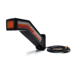 Daugiafunkcinis galinis šviesos diodas, kairysis, raudona/oranžinė/balta, 12-24V, 238x181x72mm LA30070L